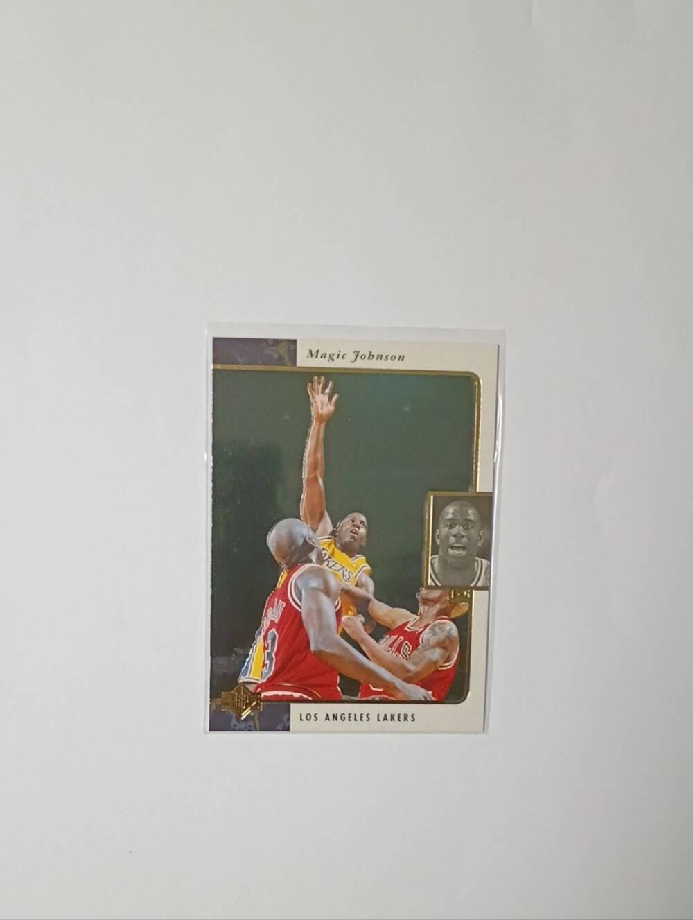Magic Johnson Los Angeles Lakers Basketball Card - Green Background